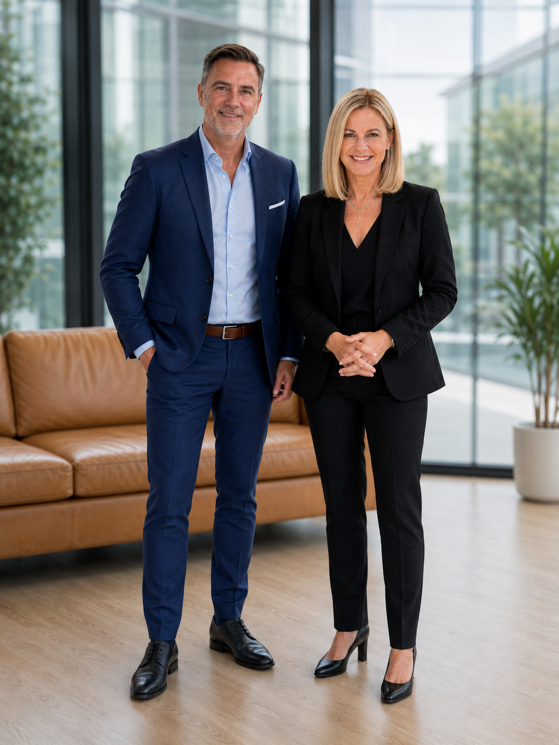 Christina und Dirk im Buero