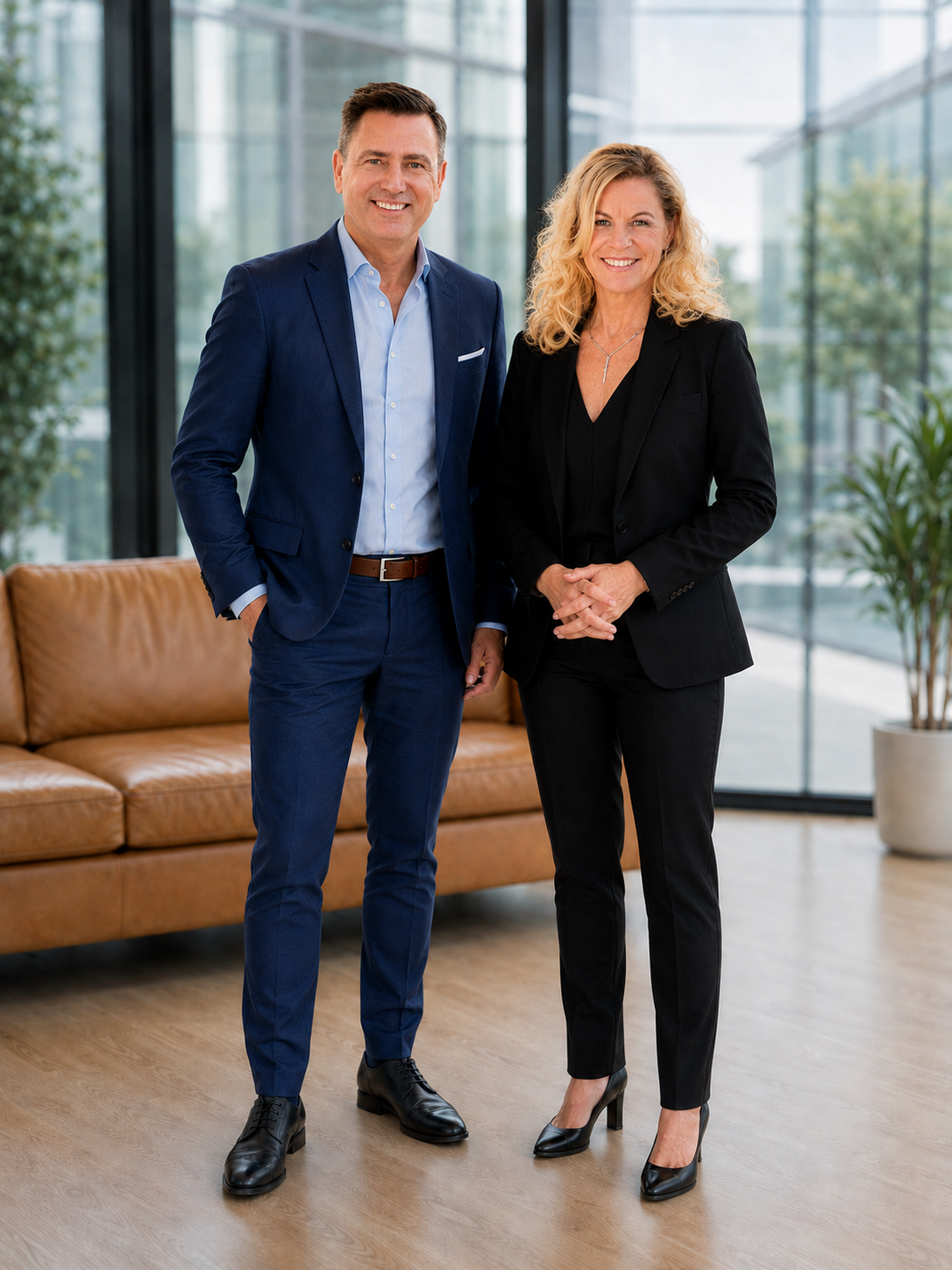 Christina und Dirk im Buero
