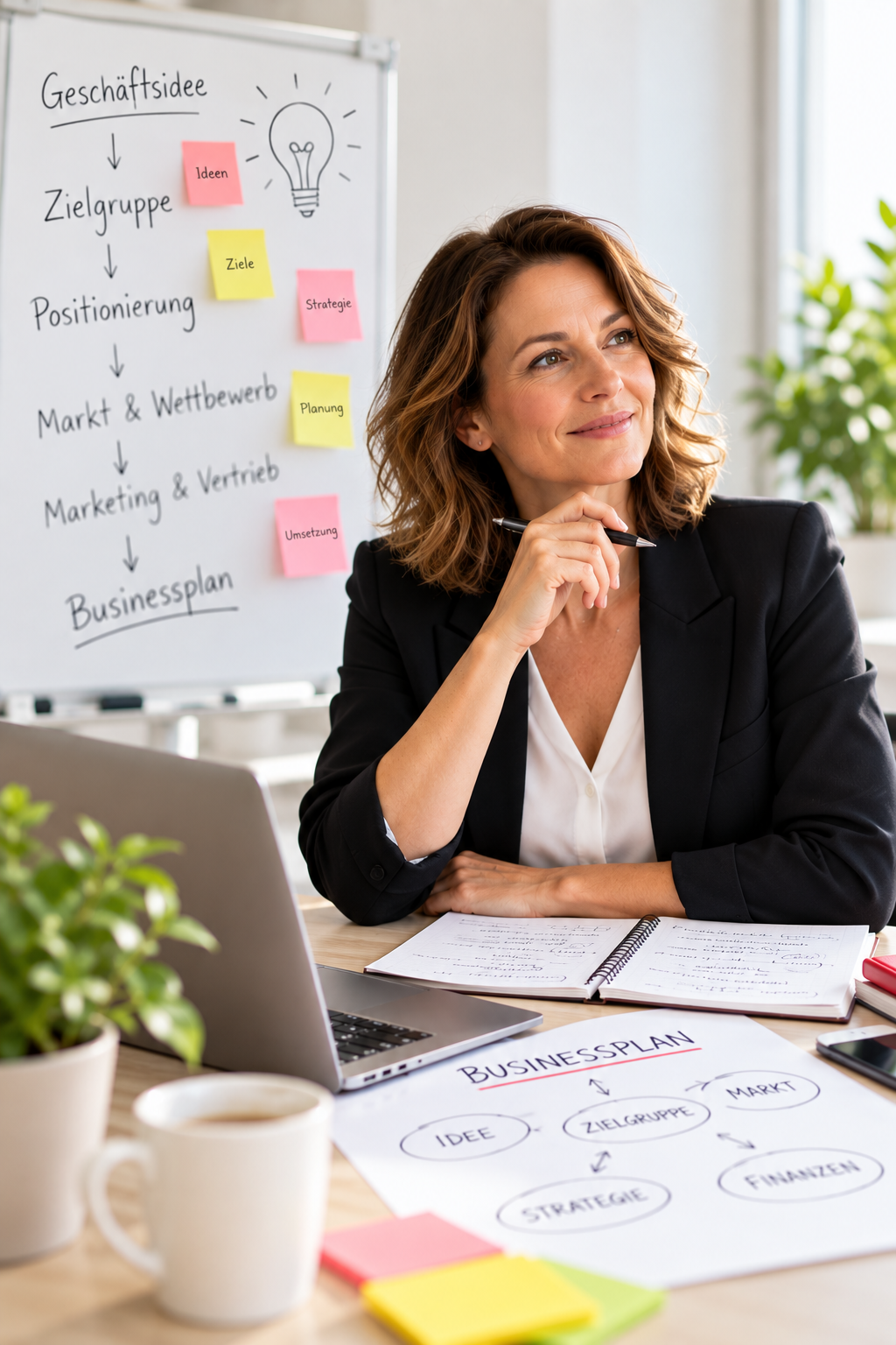 Gründungscoaching zur Entwicklung von Geschäftsidee und Businessplan